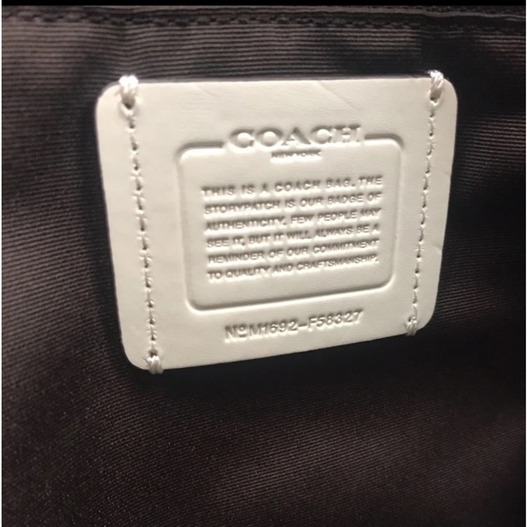 NWT COACH SIGNATURE CELESTE CONVERTIBLE HOBO F58327 CHALK - Picture 4 of 11